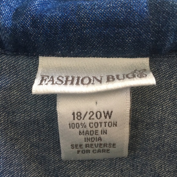 FINAL MARKDOWN Fashion bug denim blouse 18/20w - Picture 4 of 4